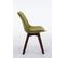 Chaise De Visiteur Borneo V2 Tissu Vert/noyer