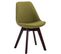 Chaise De Visiteur Borneo V2 Tissu Vert/noyer