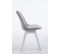 Chaise De Visiteur Borneo V2 Tissu Gris/blanc