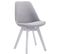 Chaise De Visiteur Borneo V2 Tissu Gris/blanc