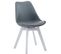 Chaise De Visiteur Borneo V2 Similicuir Gris/blanc