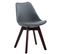 Chaise De Visiteur Borneo V2 Similicuir Gris/noyer