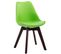 Chaise De Visiteur Borneo V2 Similicuir Vert/noyer