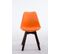 Chaise De Visiteur Borneo V2 Similicuir Orange/noyer