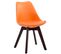 Chaise De Visiteur Borneo V2 Similicuir Orange/noyer