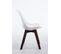 Chaise De Visiteur Borneo V2 Similicuir Blanc /noyer