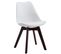 Chaise De Visiteur Borneo V2 Similicuir Blanc /noyer