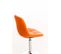 Chaise Lounge Emil En Similicuir Orange