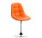 Chaise Lounge Emil En Similicuir Orange