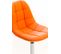 Chaise Lounge Emil En Similicuir Orange