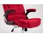 Fauteuil De Chef Thor En Tissu Rouge