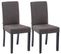 Lot De 2 Chaises De Salle À Manger Ina Tissu Avec Pieds En Bois Gris Foncé/noir