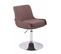 Chaise Lounge Club En Tissu Marron