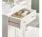 Meuble Bas De Salle De Bain Armoire Toilette Buffet Commode – Blanc, Frg238-w