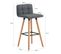 Lot De 2 Tabourets De Bar Cuisine Dossier Repose-pieds Haute Qualité, Fst50-dgx2