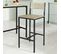 Lot De 2 Chaises Tabourets De Bar Cuisine Chaises De Bar, Avec Repose-pieds, Fst53x2