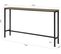 Table Console Table D'appoint Bout De Canapé Table D'entrée Cadre Et 4 Pieds En Fer, Fsb19-n