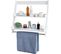 Etagère Murale Porte-serviettes Salle De Bain Toilettes Avec 2 Tablettes Et 1 Barre, Frg117-w