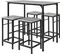 Set De 1 Table + 4 Tabourets Ensemble Table De Bar + 4 Tabourets Avec Repose-pieds, Ogt11-hg