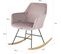 Chaise À Bascule Avec Accoudoirs Fauteuil De Relaxation Pieds Confortable Élégant (rose), Fst68-p