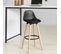 Tabouret De Bar Tabouret Haut Cuisine Avec Dossier Et Repose-pieds, Fst70-sch