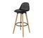 Tabouret De Bar Tabouret Haut Cuisine Avec Dossier Et Repose-pieds, Fst70-sch