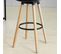 Tabouret De Bar Tabouret Haut Cuisine Avec Dossier Et Repose-pieds, Fst70-sch