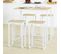 Set De 1 Table + 4 Tabourets Ensemble Table De Bar Bistrot, Ogt15-wn