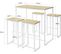 Set De 1 Table + 4 Tabourets Ensemble Table De Bar Bistrot, Ogt15-wn