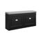 Banc De Rangement À Chaussures Armoire À Chaussures 2 Abattants Avec Coussin – Noir, Fsr64-sch