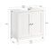 Meuble Sous-lavabo Meuble De Salle De Bain - 2 Portes Et 2 Étages -blanc, Frg237-ii-w