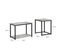 Lot De 2 Tables Basses Gigognes Tables De Salon Set De 2 Tables D'appoint Empilables Gris, Fbt35-hg