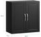 Meuble Haut Armoire De Toilettes Salle De Bain Suspendue 2 Portes Noir, Frg231-sch