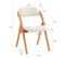 Chaise Pliante En Bois Avec Assise Et Dossier Rembourrés Fauteuil Chaise, Fst92-w