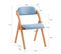 Chaise Pliante En Bois Avec Assise Et Dossier Rembourrés Fauteuil Chaise, Fst92-bl