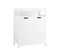 Sobuy BZr121-w Meuble Salle De Bain Armoire Toilette Commode Placard Avec 2 Portes