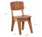 Chaise En Bois Hauteur D'assise 41cm Structure Assemblée En Tenons Et Mortaises, Marron,hfst01-br