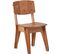 Chaise En Bois Hauteur D'assise 41cm Structure Assemblée En Tenons Et Mortaises, Marron,hfst01-br