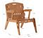 Fauteuil Design Salon Hauteur D'assise 35cm, Structure Assemblée En Tenons Et Mortaises, Hfst02-br