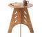 Table Basse Ronde H55 X Ø46,5 Cm Structure Assemblée En Tenons Et Mortaises, Marron, Hfbt01-br