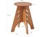 Table Basse Ronde H48,5 X Ø30,5 Cm Structure Assemblée En Tenons Et Mortaises, Marron, Hfbt01-k-br