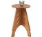 Table Basse Ronde H48,5 X Ø30,5 Cm Structure Assemblée En Tenons Et Mortaises, Marron, Hfbt01-k-br