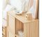 Buffet Avec 2 Portes Coulissantes Commode Meuble De Cuisine Meuble De Couloir, Naturel, Fsb87-n