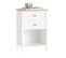 Table De Chevet Avec 2 Tiroirs, Table De Nuit, Bout De Canapé, Table D'appoint, Blanc, Fbt126-wn