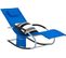 Bain De Soleil Chaise Longue Appui-tête Et Pochette Latérale Et Repose-pieds, Ogs28-kb