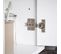 Armoire Murale Avec Miroir Salle De Bain Avec Porte Et 2 Compartiments Ouverts, Blanc, BZr149-w