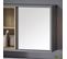 Armoire Murale Avec Miroir Salle De Bain Avec Porte Et 2 Compartiments Ouverts,gris, BZr149-dg