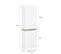 Placard Chambre Adulte Armoire Dressing, 1 Penderie, 2 Portes, 5 Compartiments, Blanc, Ksb01-w