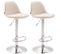 Lot 2 Tabouret De Bar Kiel Tissu Crème