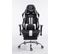 Fauteuil De Bureau Gamer Limit V2 En Similicuir Noir / Blanc/avec Repose-pieds